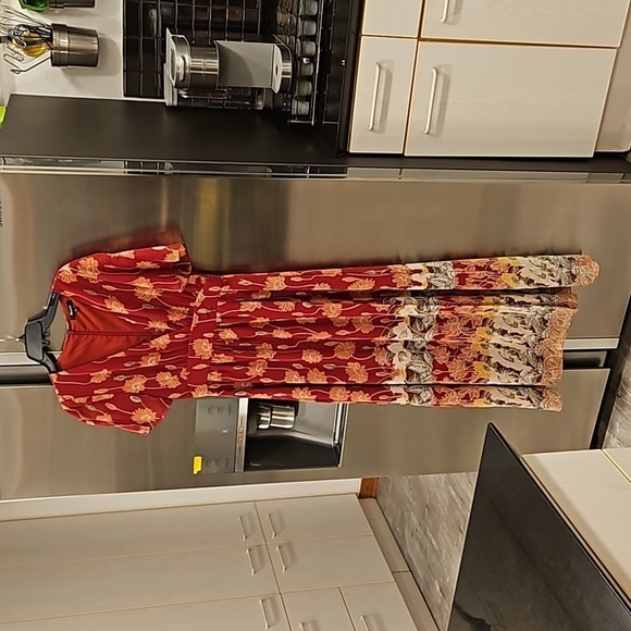 💕MADEWELL💕 Tulip-Sleeve Maxi Dress ~ Tall Sunflowers Print 4 - Picture 6 of 15